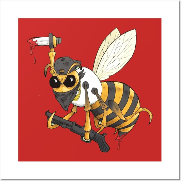 Bee Covid Wall Art by bambukuningpasar10